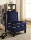 Ozella Accent Chair 59574 2Pc Set in Dark Blue Velvet by Acme