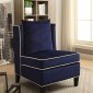 Ozella Accent Chair 59574 2Pc Set in Dark Blue Velvet by Acme