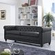 Earl EEI-1413-BLK Sofa in Black Faux Leather by Modway w/Options