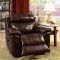 Justine Reclining Sofa CM6784 in Brown Leather Match w/Options