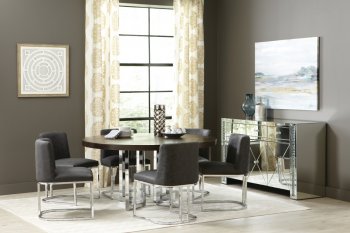 Fueyes 5Pc Dining Set 109190 in Graphite & Chrome by Coaster [CRDS-109190-Fueyes]