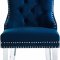 Miley Dining Chair 746 Set of 2 Navy Velvet Fabric by Meridian