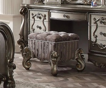 Versailles Stool 26848 in Antique Platinum by Acme [AMAC-26848 Versailles]