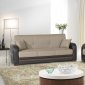 Sacura Sofa Bed in Beige Fabric by Rain w/Optional Items