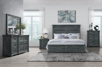 Tatum Bedroom Set 5Pc in Gray by Global w/Options [GFBS-Tatum Gray]