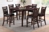 F2238 Counter Height Dining Set 5Pc in Dark Brown by Poundex