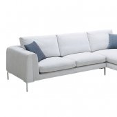 Bianca Sectional Sofa in Off-White Premium Fabric by J&M