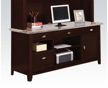 Espresso Finish & White Top Britney Classic Desk w/Options [AMOD-92012 Britney]