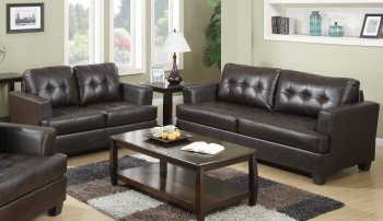 G675 Sofa & Loveseat in Chocolate Bonded Leather by Glory [GYS-G675 Chocolate]