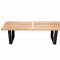 Inwood Bench NB48NW in Natural Wood by LeisureMod w/Options