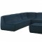 Align 5Pc Sectional Sofa Set in Azure Fabric by Modway