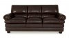 8294 Roswell Sofa & Loveseat in Burgundy by Leather Italia