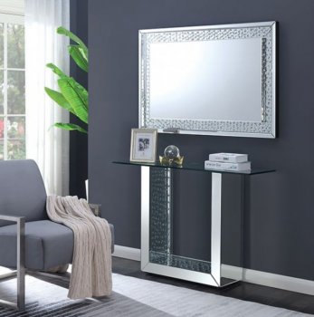 Arell Console Table & Mirror Set CM533 in Mirror w/Options [FACT-CM533-Arell]