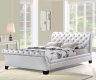 Kate Bed in White Faux Leather by Modway