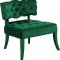 Charlotte Accent Velvet Chair 545 in Green by Meridian