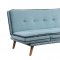 Savilla Adjustable Sofa 57162 in Blue Linen Fabric by Acme