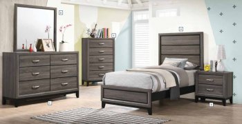 Watson 4Pc Youth Bedroom Set 212421 in Grey Oak by Coaster [CRKB-212421T-Watson]