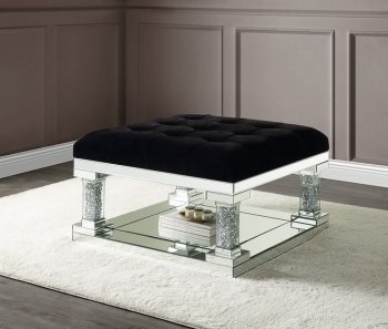 Noralie Ottoman AC00537 in Mirror by Acme [AMO-AC00537 Noralie]