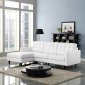 Empress EEI-1548 Sectional in White Bonded Leather by Modway