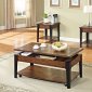 Magus 3Pc Coffee & End Tables Set 80260 in Brown Oak by Acme