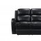 Cortana Power Motion Sofa & Loveseat Set Black by Leather Italia