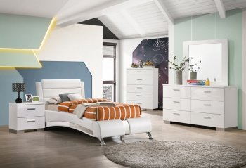 Felicity 4Pc Youth Bedroom Set 300345 in White by Coaster [CRKB-300345T-Felicity]