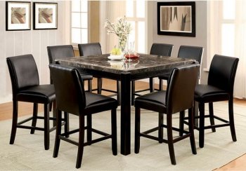 Gladstone II CM3823BK-PT 5Pc Counter Height Dinette Set w/Option [FADS-CM3823BK-PT-Gladstone II]