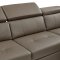 1822 Sectional Sofa in Grayish Brown Taupe Leather by ESF w/Bed