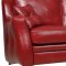 Red Full Italian Leather Contemporary Classic 3Pc Sofa Set