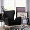 Opera Accent Chair 532 in Black Velvet Fabric by Meridian