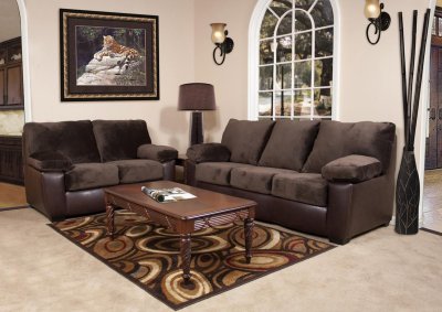 16143 Maine Coon Sofa & Loveseat in Aztec/Chocolate by Chelsea