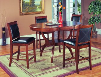 Brown Cherry Finish 5Pc Modern Counter Height Dining Set [WDDS-1246-CT]