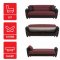 Star City Sofa Bed Convertible in Red Fabric by Mobista