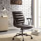 Zooey Office Chair 92558 in Chocolate Top Grain Leather by Acme