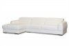 White Bonded Leather Modern Chicago Sectional Sofa