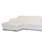 White Bonded Leather Modern Chicago Sectional Sofa