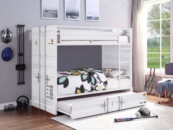 Cargo Full/Full Bunk Bed 37885 in White by Acme [AMKB-37885 Cargo]