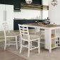 Kiana 5Pc Counter Ht Dinette Set CM3156PT - White &Weathered Oak