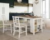 Kiana 5Pc Counter Ht Dinette Set CM3156PT - White &Weathered Oak