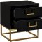 Nova Side Table 815 in Black Glass by Meridian