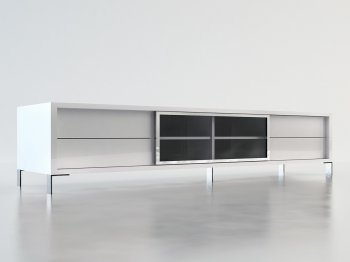 LD03-LAQ Lexington Media Cabinet by Modloft in White Lacquer [MLTV-LD03-LAQ Lexington]