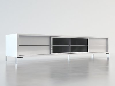 LD03-LAQ Lexington Media Cabinet by Modloft in White Lacquer