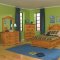 Light Brown Finish Transitional Kids Bedroom w/Optional Bed