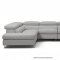 Piagge Motion Sectional Sofa Light Gray Leather by Beverly Hills