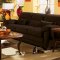 Chocolate or Rich Raisin Fabric Livng Room Sofa w/Accent Pillows