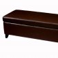 Brown Color Leather Ottoman With Storage