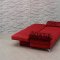 Daisy Sofa Bed Convertible in Red Microfiber Fabric by Empire