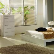 White or Black Lacquer High Gloss Finish Modern Bedroom Set