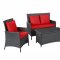 Flourish Patio Sofa 4Pc Set Choice of Color by Modway