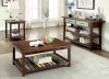 Whitwell CM4445 3Pc Coffee Table Set in Brown Cherry w/Options